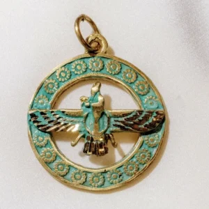 Mini Emerald Farvahar Crown Halo Pendant