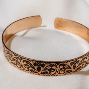 Persian Vine Engraved Copper Cuff