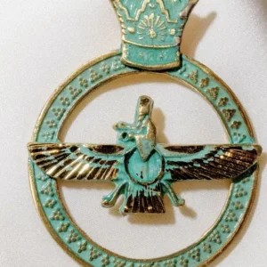 Emerald Farvahar Crown Halo Pendant